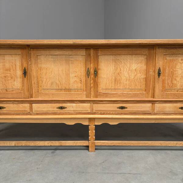 Solid oak sideboard by Henny Kjaernulf, 1960s