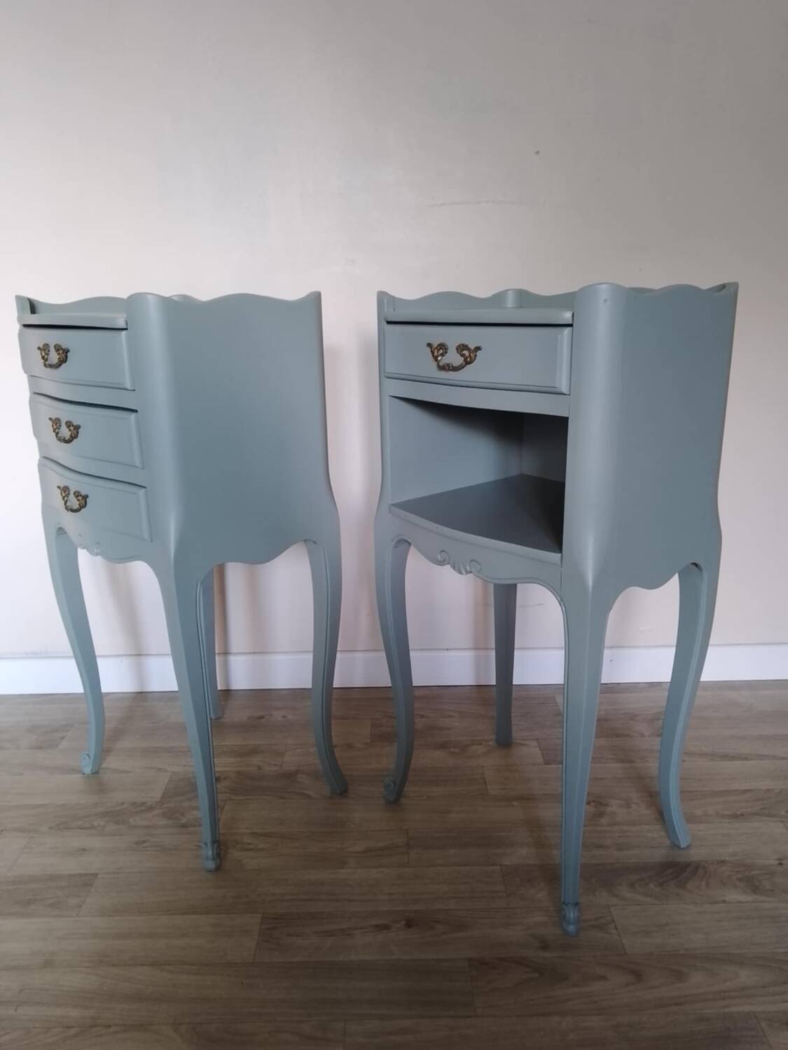 Painted wooden bedside tables