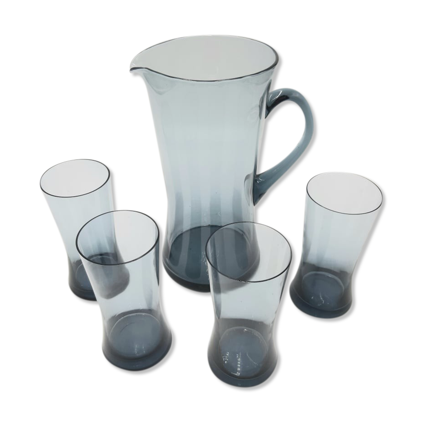 Vintage blue orangeade service