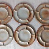 Service 6 plates with compartments Grès du Marais France