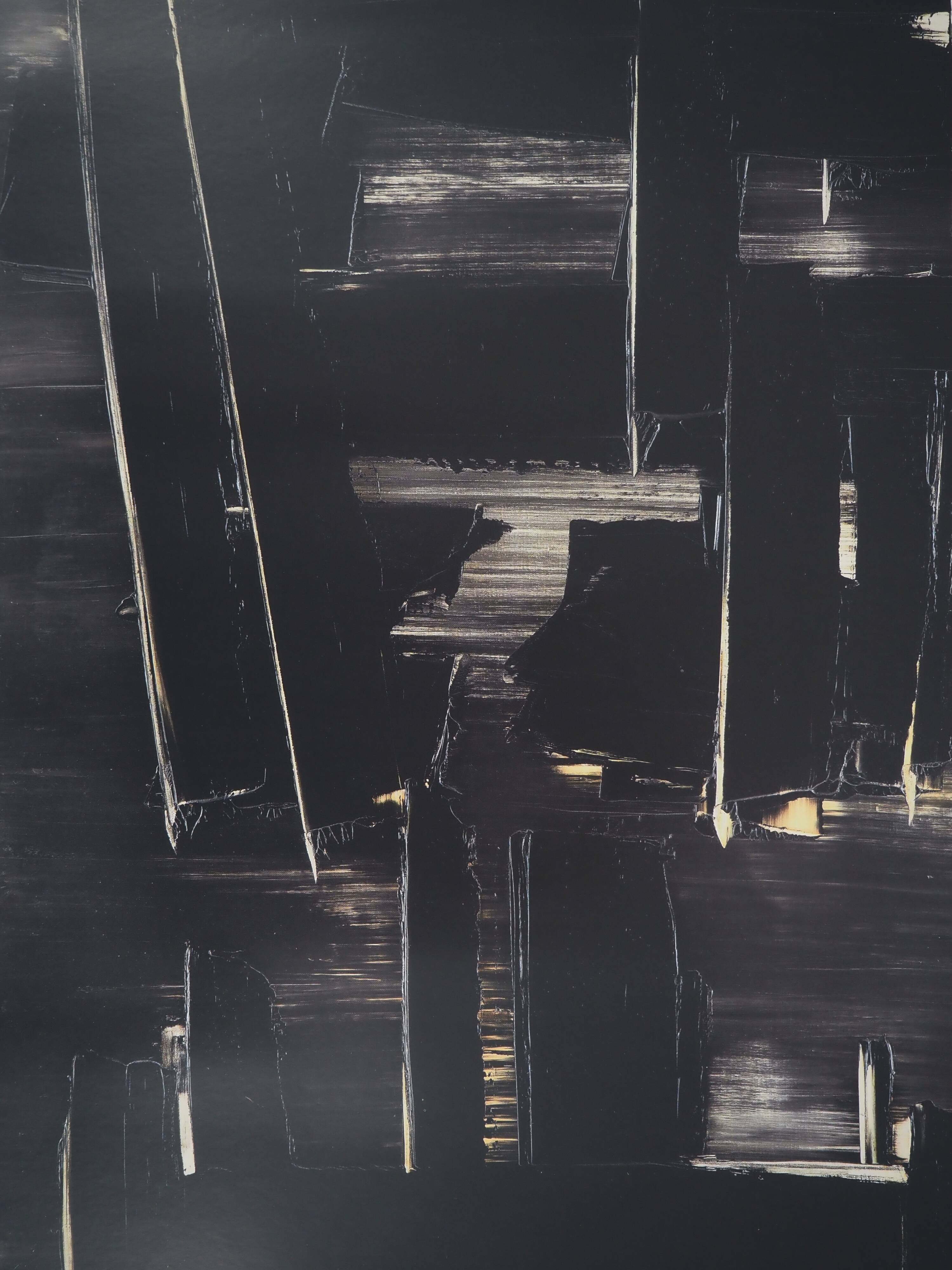 Pierre SOULAGES: Painting August 27, 1958 - Original signed poster