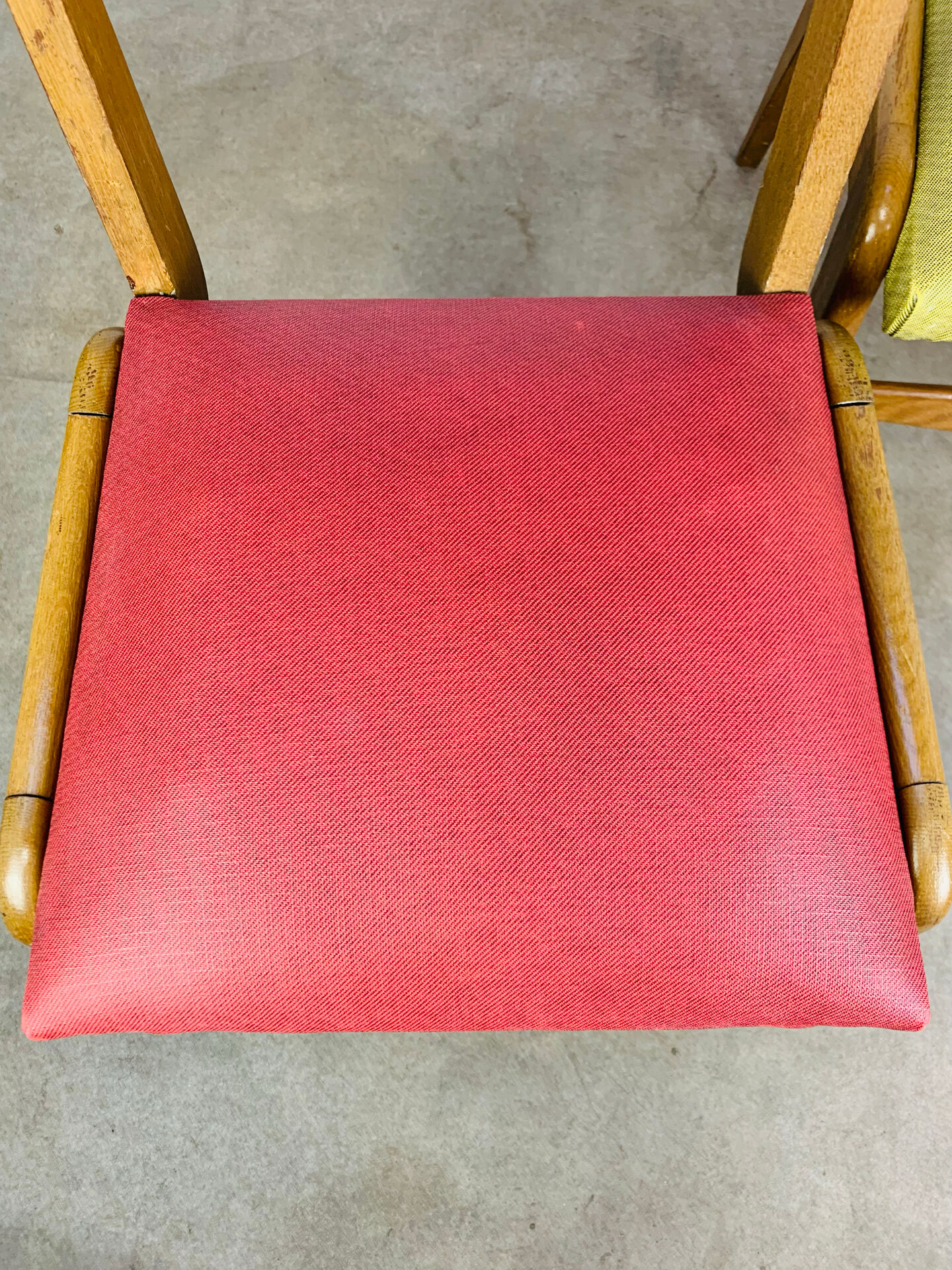Pair of 50's style reconstruction chairs, wood