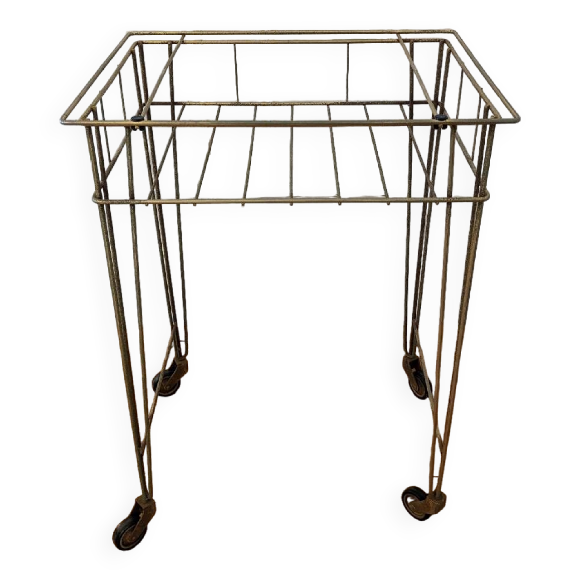 Metal serving trolley
