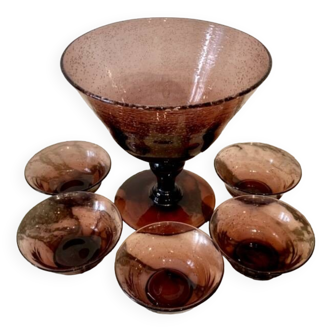 Vintage blown glass Biot service