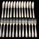 12 fish cutlery knife knife BOULENGER in silver metal Model SUZY