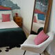 Ivory square shell chair