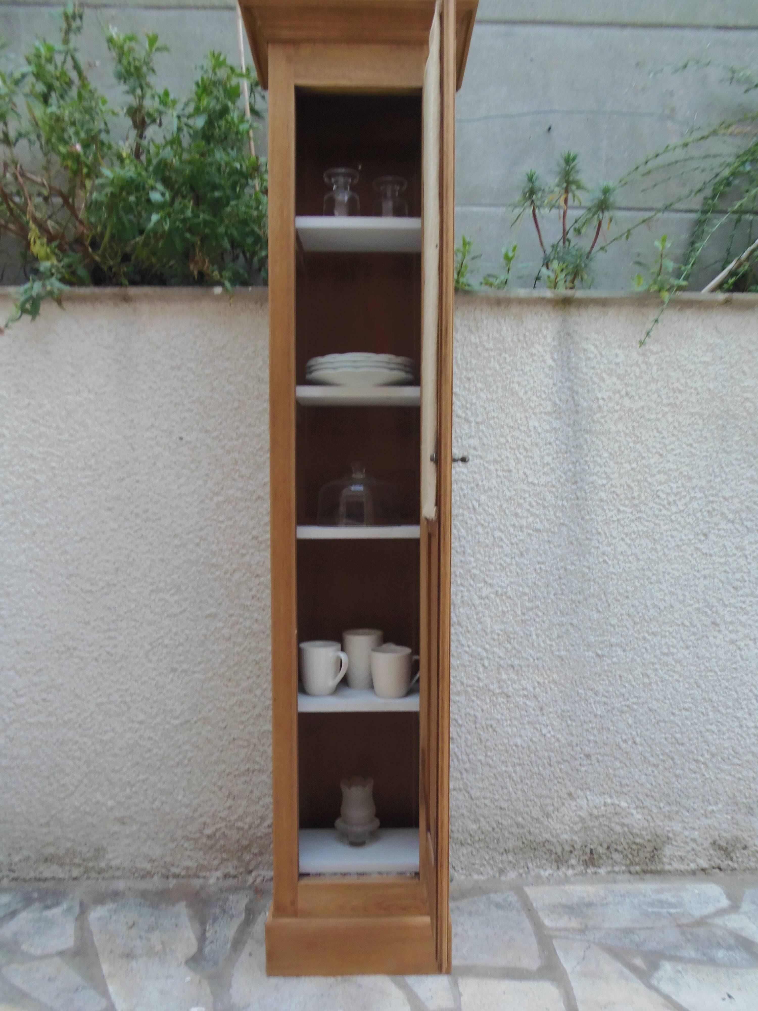 Small oak wardrobe with waxed finish