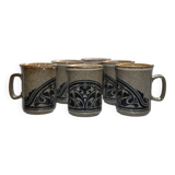 6 mug tasses en grès scotland céramic
