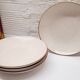 Set 4 assiettes grès moucheté