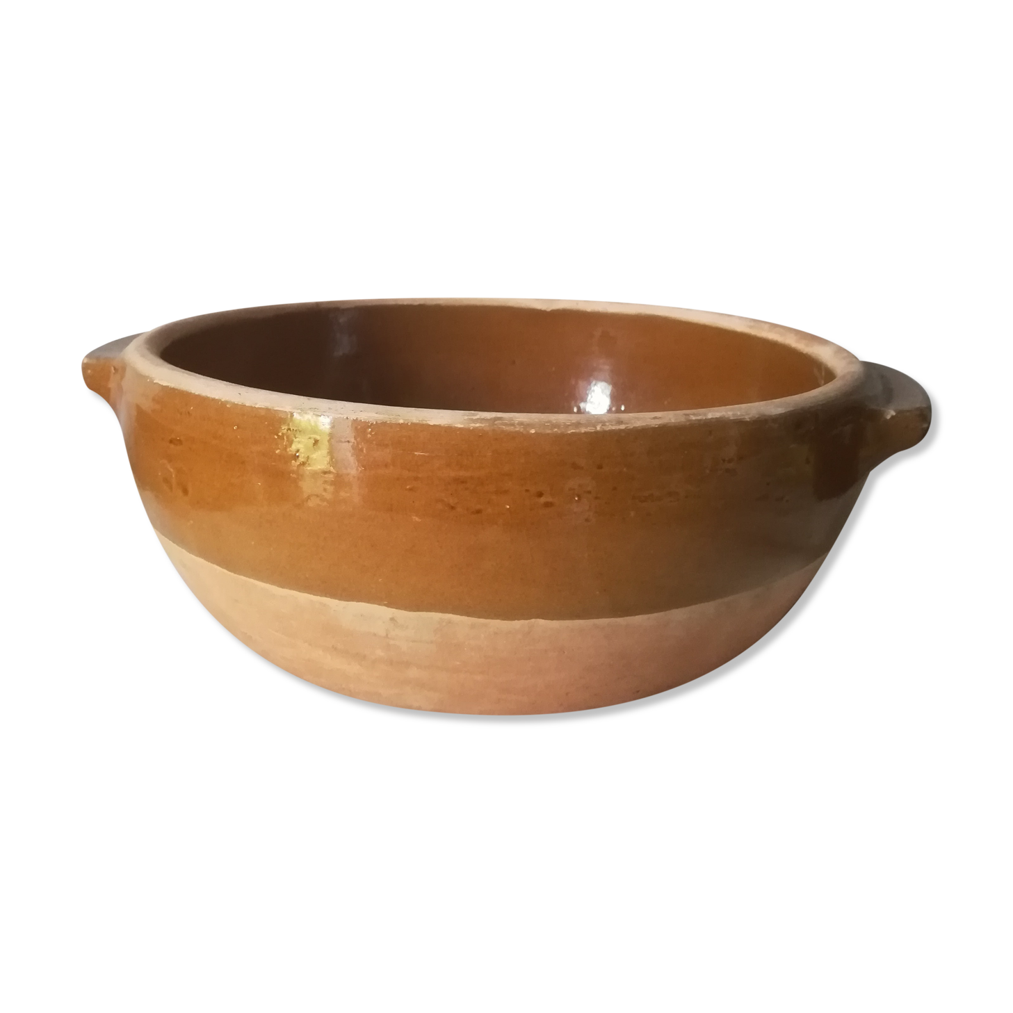 Enamelled terracotta dish