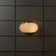Vintage Murano white opaline glass wall lamp with brass fittings, 1970s Hollywood Regency, Italy