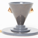 Tea set "Nefertiti" in grey and gold Matteo Thun ceramic for Memphis Milano 1981