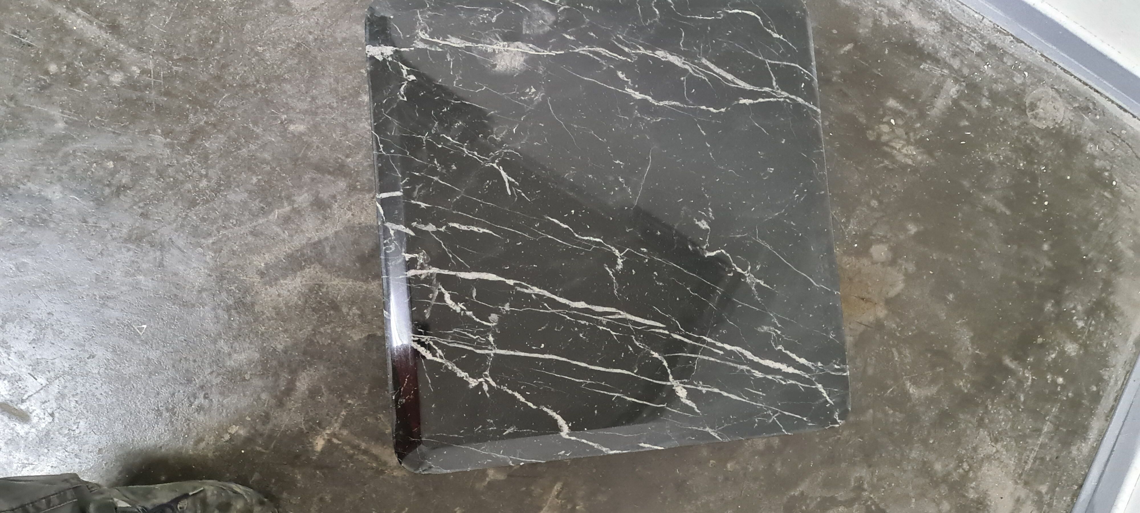 Vintage Black marbel side tabel