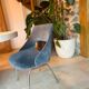 Chaises conférence velours bleu
