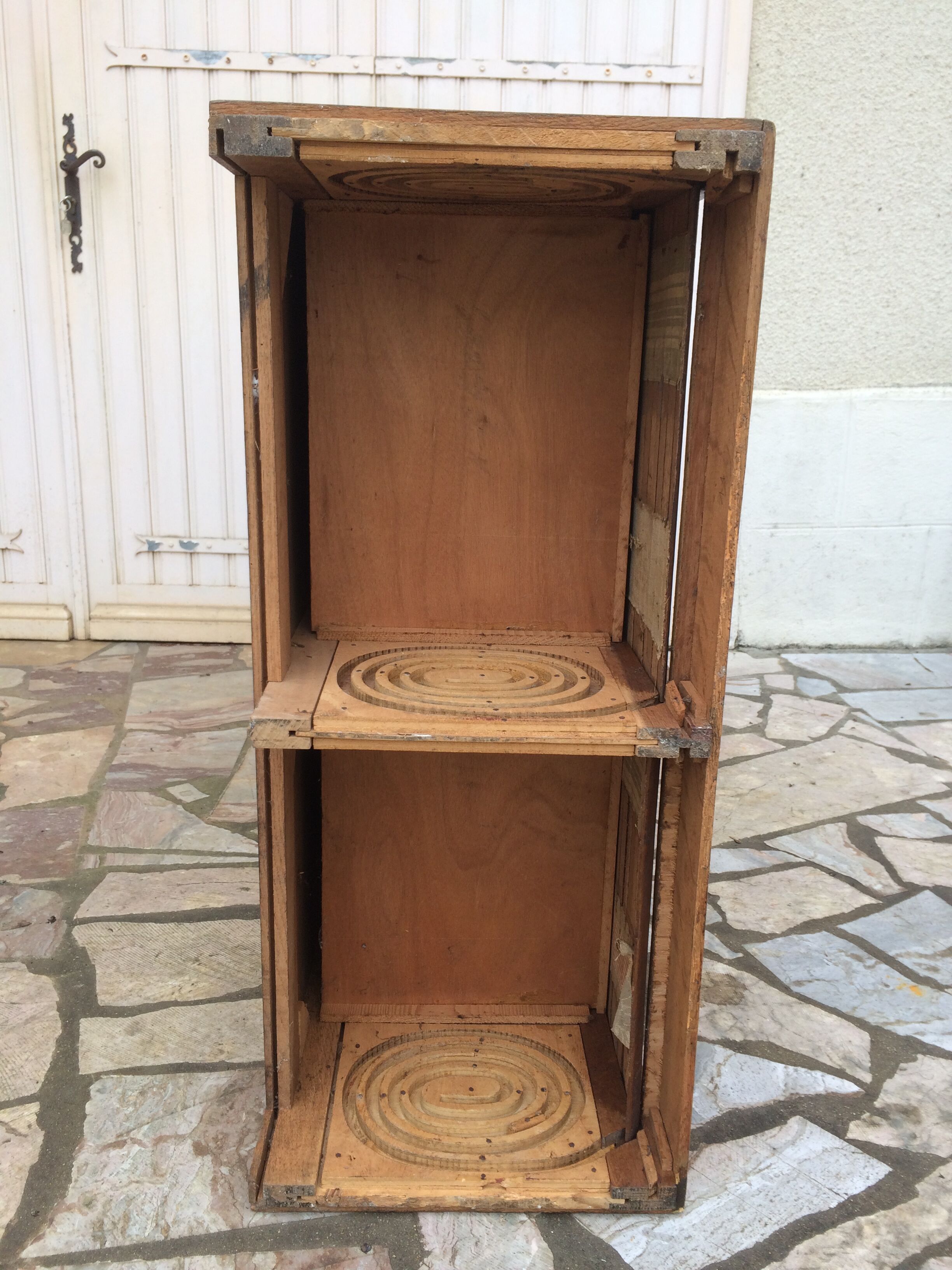 30s oak double curtain binder