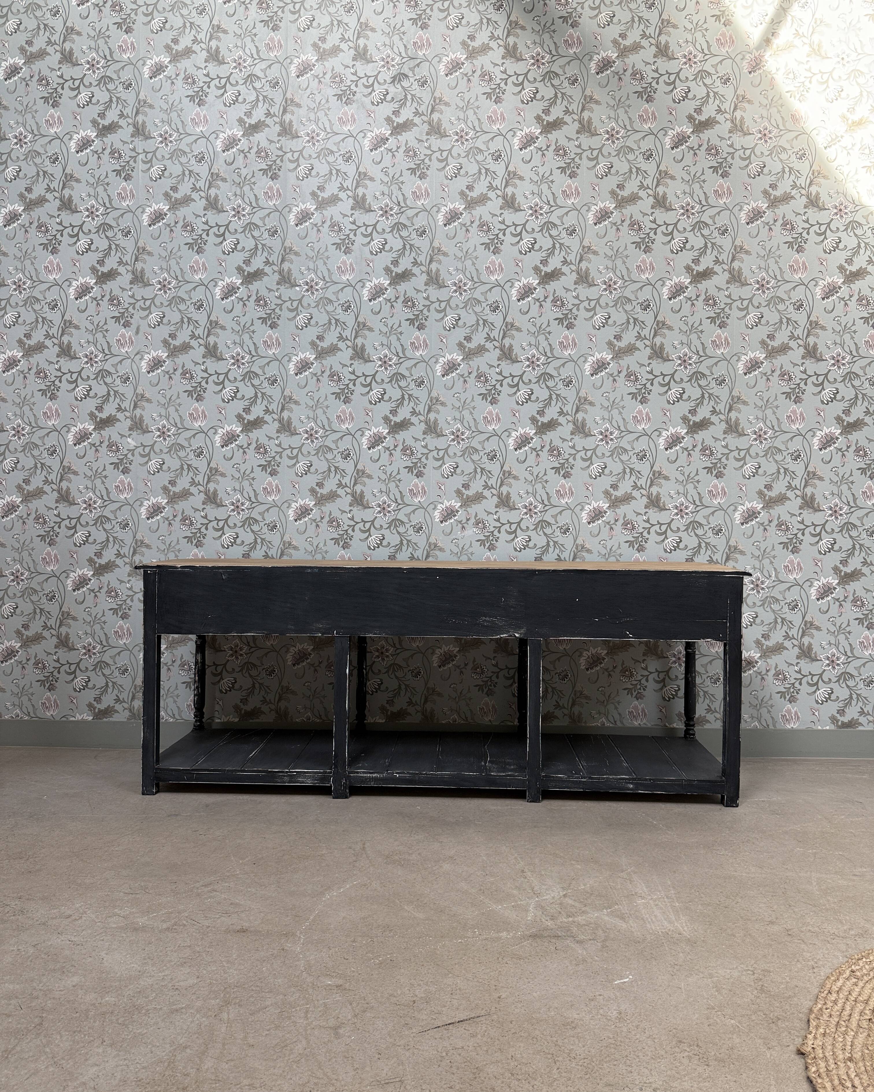 Large patinated draper's table (renovated)