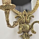Pair Applique Mirror in Gilded Bronze Style Louis XVI