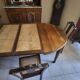 Art Nouveau dining table from 1910 and its 6 matching chairs.