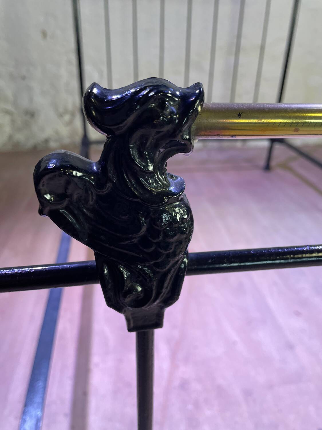 Napoleon III style wrought iron bed