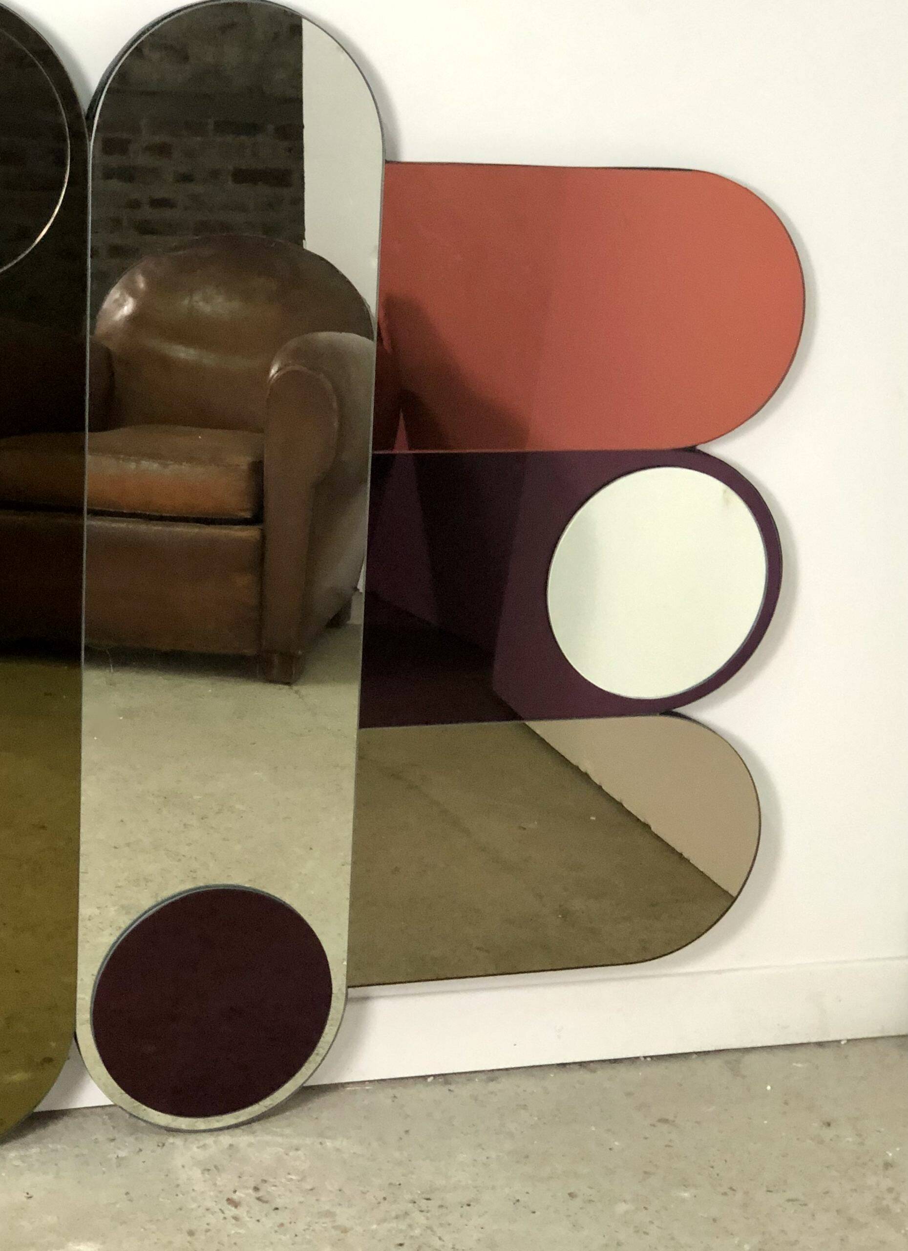 Smoked glass circus mirror 1994's