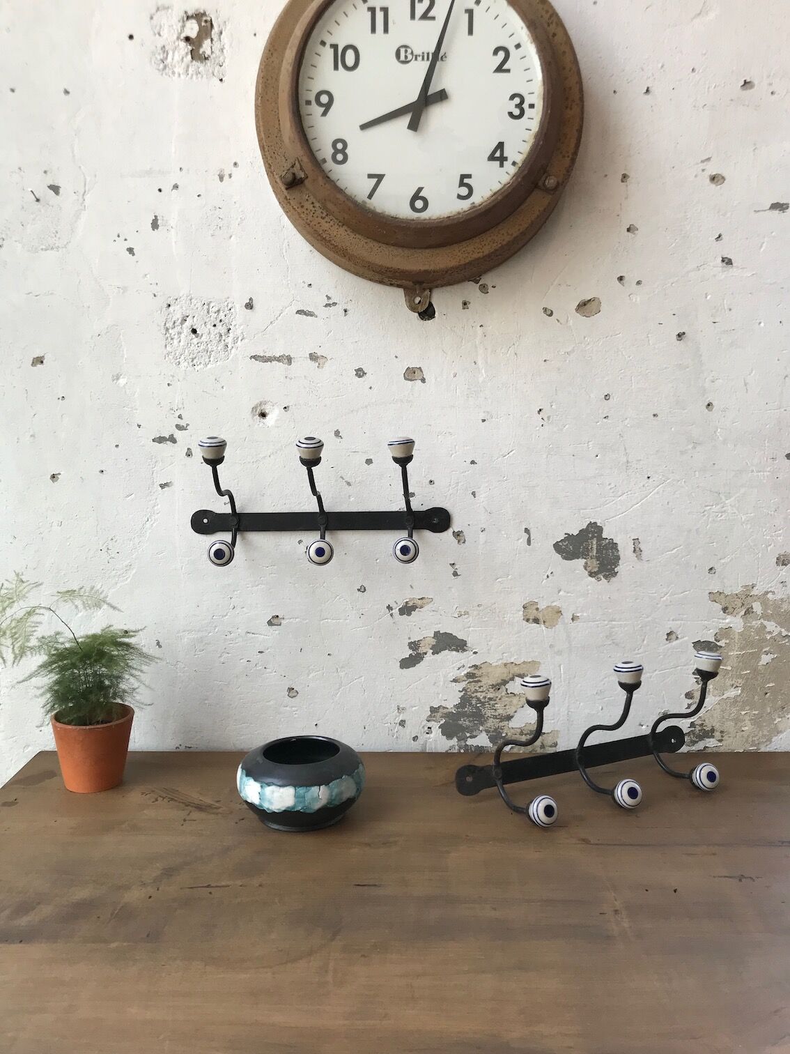 Porcelain and wrought iron