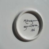 Underside or flat Quimper Henriot geometric