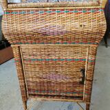 Boite à couture vintage en osier