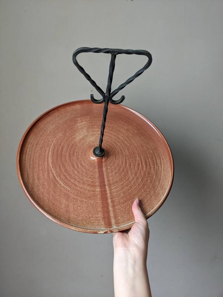 Cheese board stoneware handmade brutalist design slow country decoration