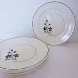 Lot de 4 assiettes plates vintage de la manufacture des Salins 210636