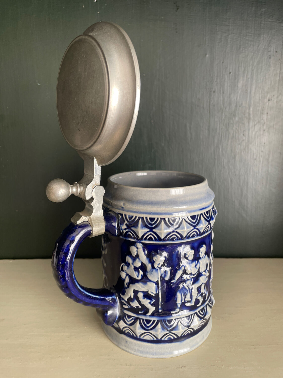 Westerwald stoneware beer mug.