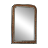 Antique French Louis Philippe mirror – cream and gold, late 19th century