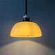 Mid-century plexiglass massive space age pendant lamp with white acrylic shade