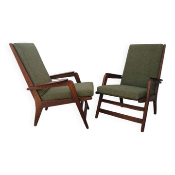 2 oak armchairs