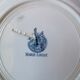 6 assiettes plates moulin des loups terre de fer bleu et blanc