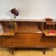 Mid Century Retro Vintage Teak Sideboard 1960 Bureau Flap + Cocktail Bar