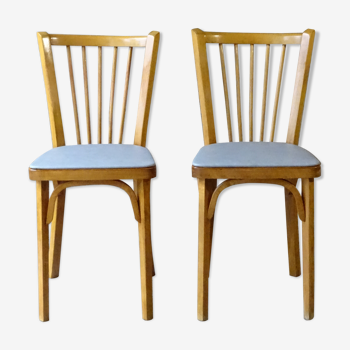 Set de 2 chaises baumann bistrot n°53 skaï gris