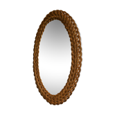 Rattan mirror from the 1960