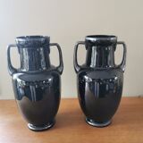 Pair of art deco vases signed Hem Michel Herman