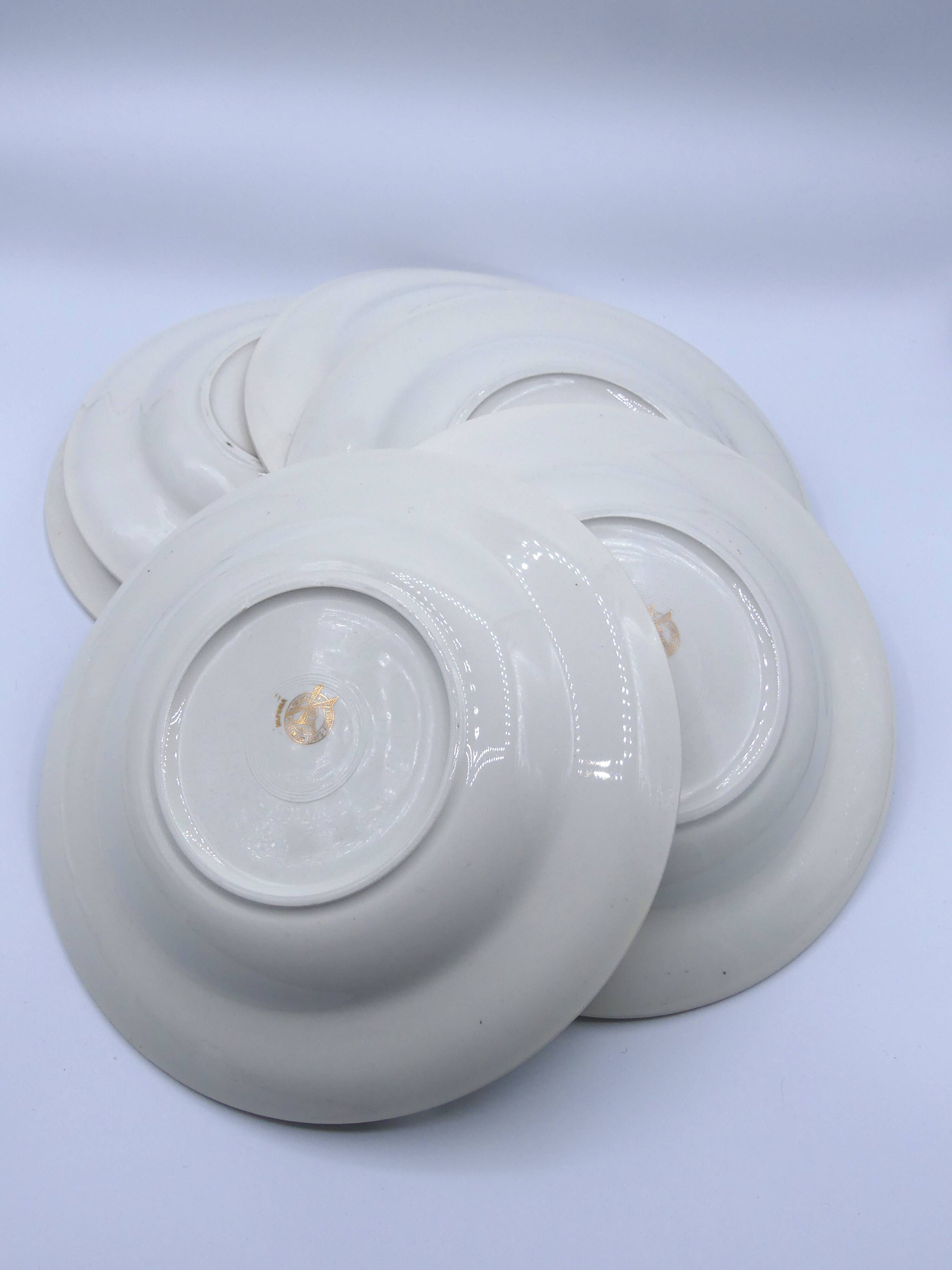 6 plates Moulin des Loups Imperia hollow