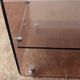 Pair of vintage smoked plexiglass bedside tables or accent furniture.