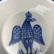 Besançon, dish decorated with a blue eagle, early 19th century