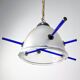 Italian designer pendant lamp with murano glass