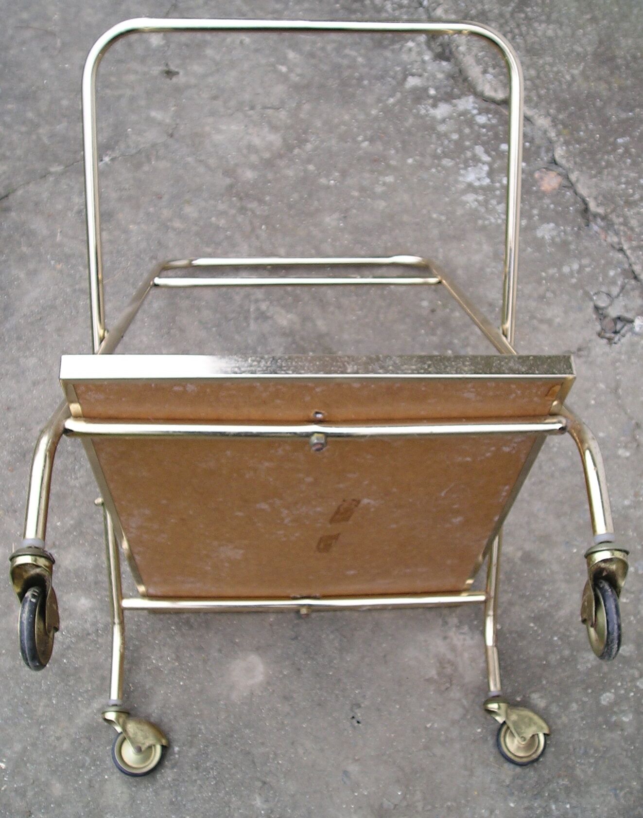 Rolling bar, removable tray, vintage 70's serving table