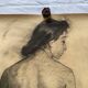 Grande dessin d’une femme « Nue « signée vers les années 1940 dimension : hauteur -120 cm- largeur -