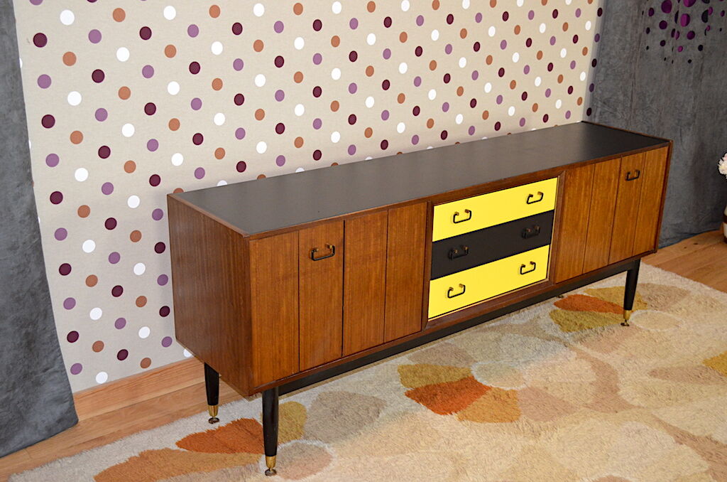 Scandinavian sideboard & vintage revamped teak