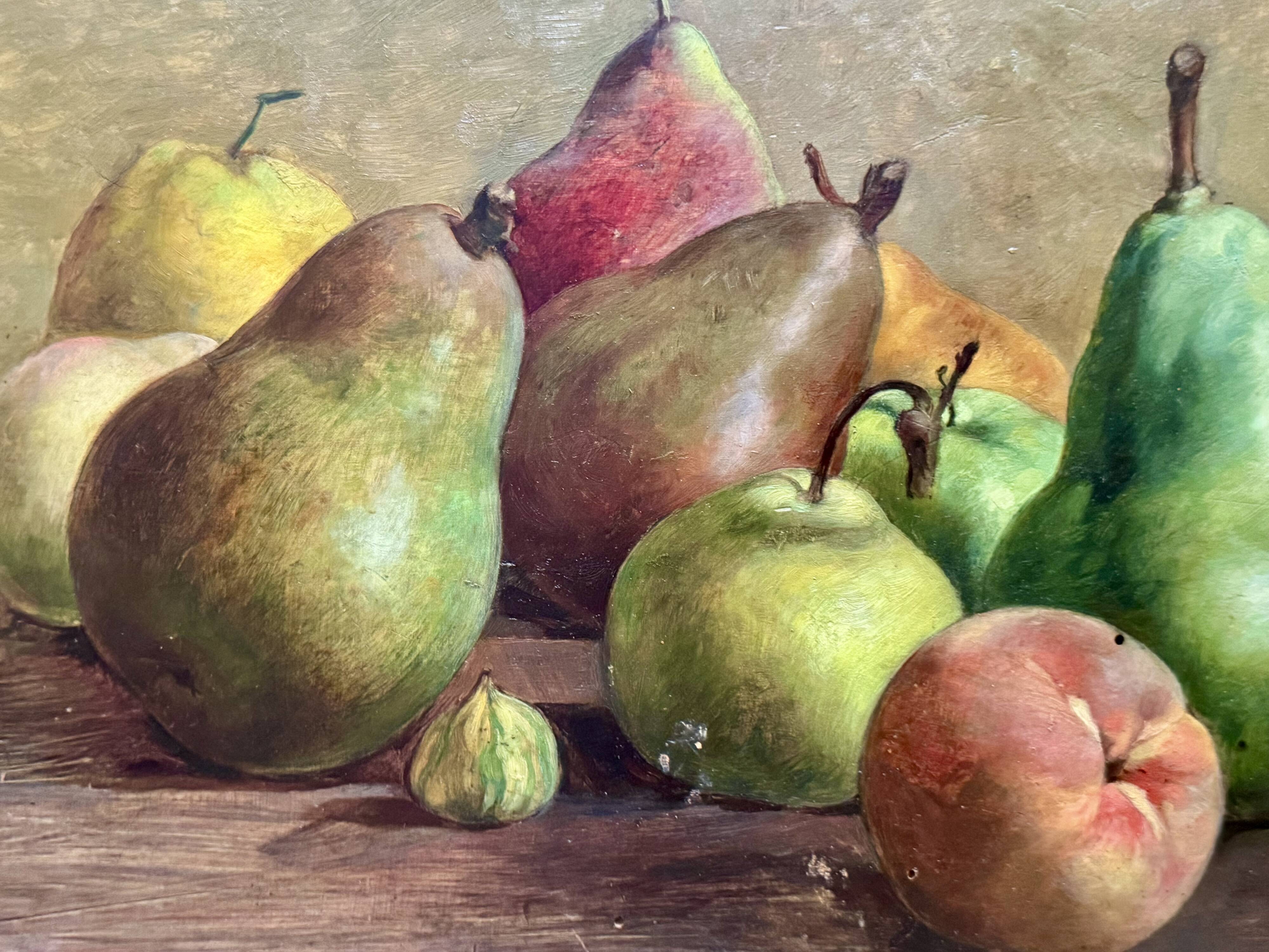 Still life with pears