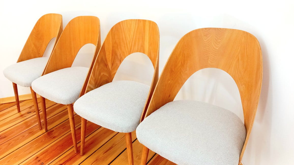 Czechoslovakian Chairs by A. Suman for Tatra Nabytok, 1960s, Set of 4