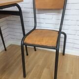 School desk and chair