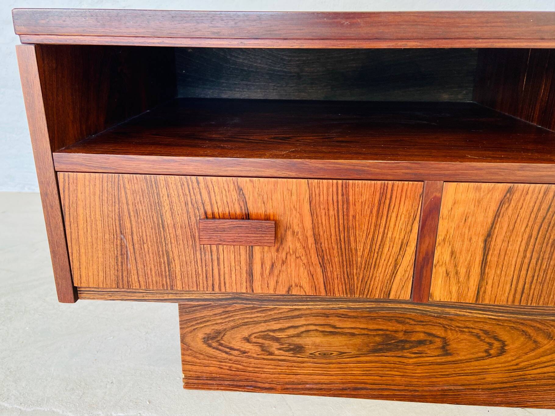 Vintage retro danish mid century rosewood and ceramic cabinet 1960s