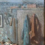 Tableau, huile sur panneau "L'emerveillement" Charles Édouard ELMERICH (1813-1889)